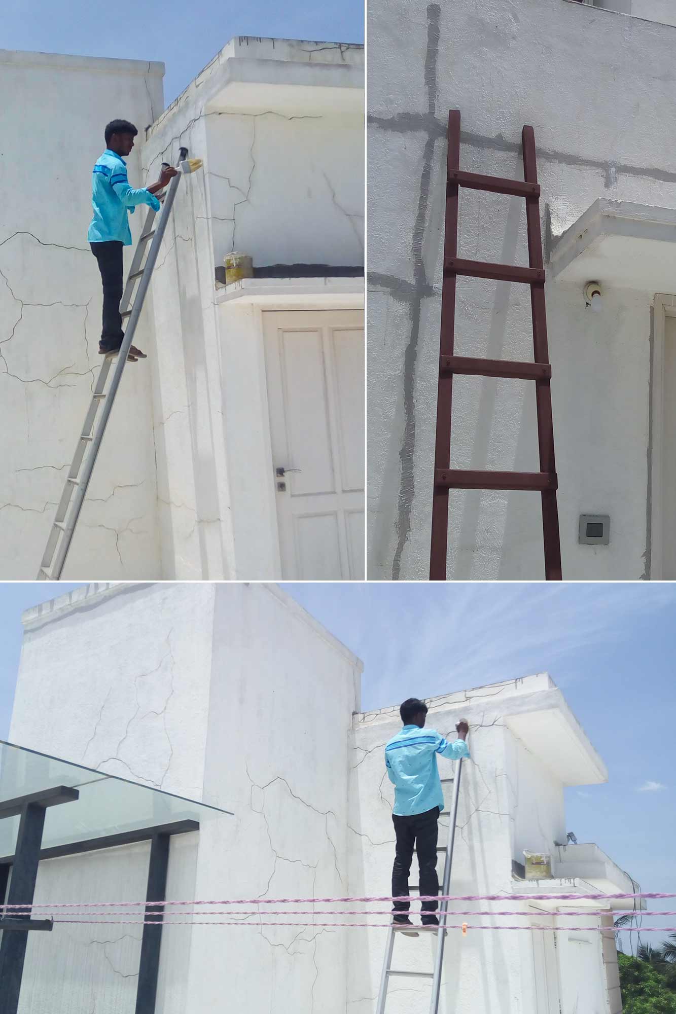 Wall crack waterproofing